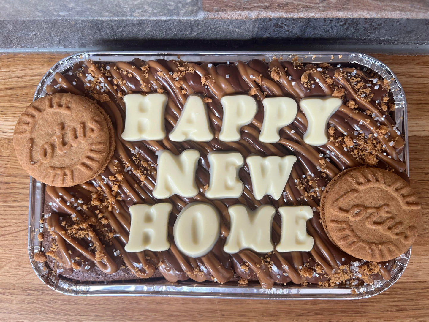 Small Personalised Lotus Biscoff Brownie Tray